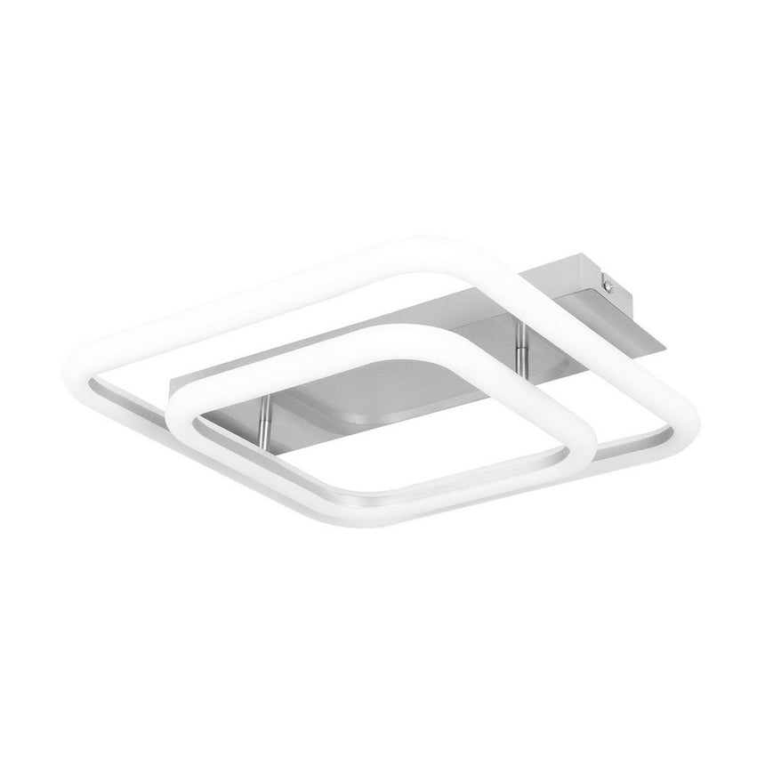 Lustra aplicata Fandral, Rabalux, Soclu LED, Metal/Plastic, 33W, 230V, Crom mat/Alb