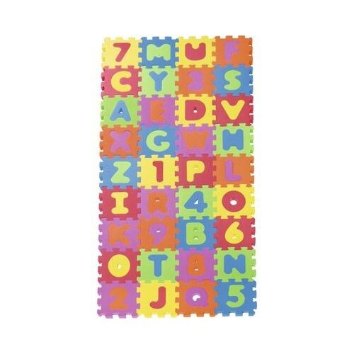 Covor cu litere si cifre, puzzle 36 piese,16x16cm