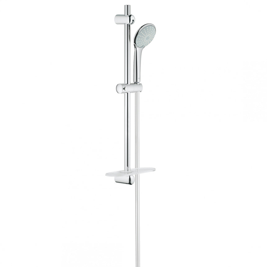Set dus Grohe Euphoria 110 Duo, 2 functii, tija ajustabila, polita, limitator debit, anti-calcar, compatibil boiler, Crom