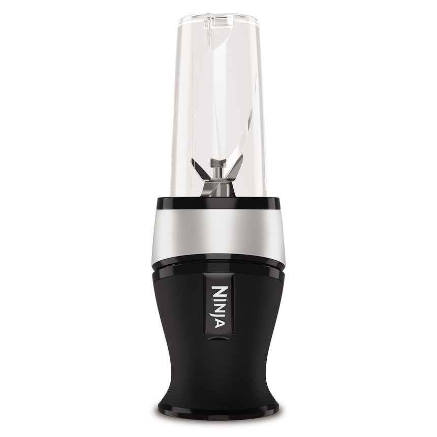 Blender personal sport Ninja QB3001, 700W, 2 x 470ml, 2 recipiente to go din tritan, 2 capace, tehnologie Blade otel inoxidabil, zdrobire gheata, portabil pentru shake-uri si smoothie-uri, negru