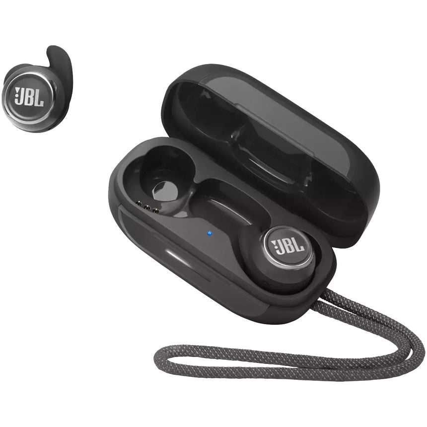 Casti Audio sport In Ear JBL Reflect Mini NC, True Wireless, Bluetooth, Noise cancelling, Autonomie 14 ore, Negru