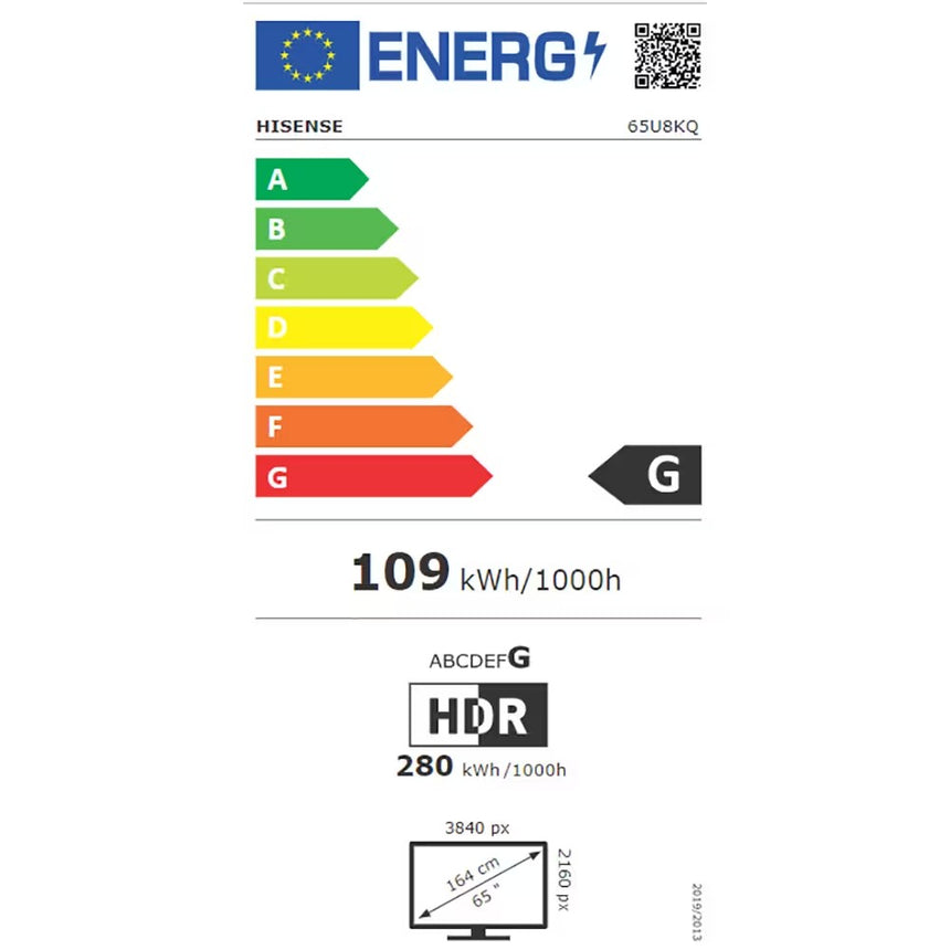 Televizor HISENSE Mini-LED ULED 65U8KQ, 164 cm, Smart, 4K Ultra HD, Clasa G