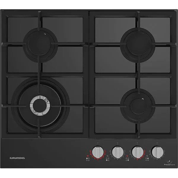 Plita incorporabila GRUNDIG GIGL6254250, Gaz, 4 arzatoare, Negru