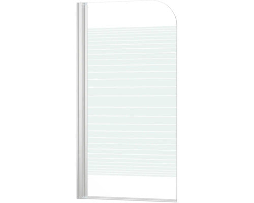 Paravan Cada Form & Style Abeto 75x140 Cm, 1 Element, Sticla Decor Dungi, Profil Alb