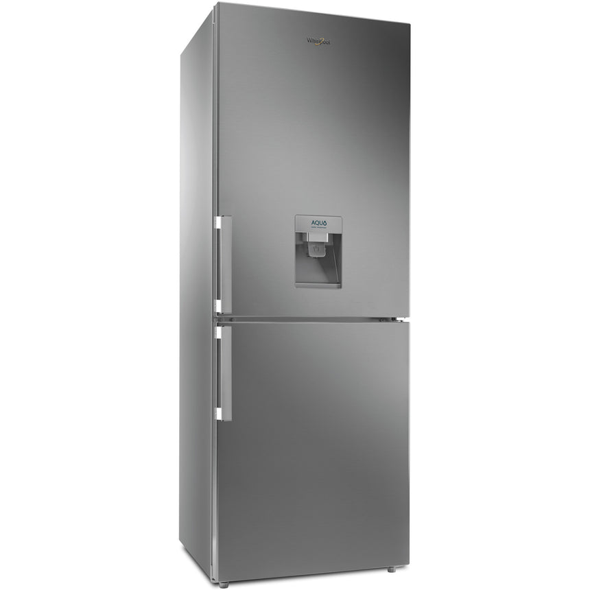 Combina frigorifica Whirlpool WB70I952XAQUA, 439 l, Total No Frost, 6th Sense, Active 0, Dozator de apa, Clasa E, H 195.5 cm, Inox anti-amprenta