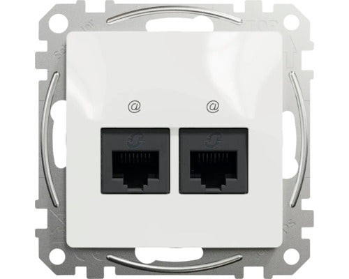 Priza Date Rj45 Dubla Schneider Sedna Design Cat6, Alba