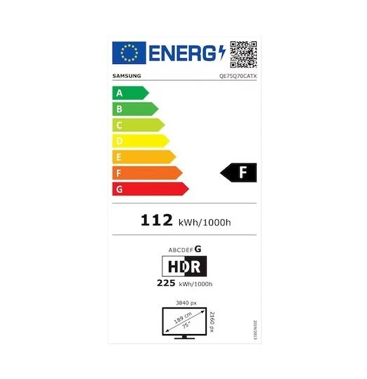 Televizor QLED Smart SAMSUNG 75Q70C, Ultra HD 4K, HDR, 189 cm, Clasa F, Gri