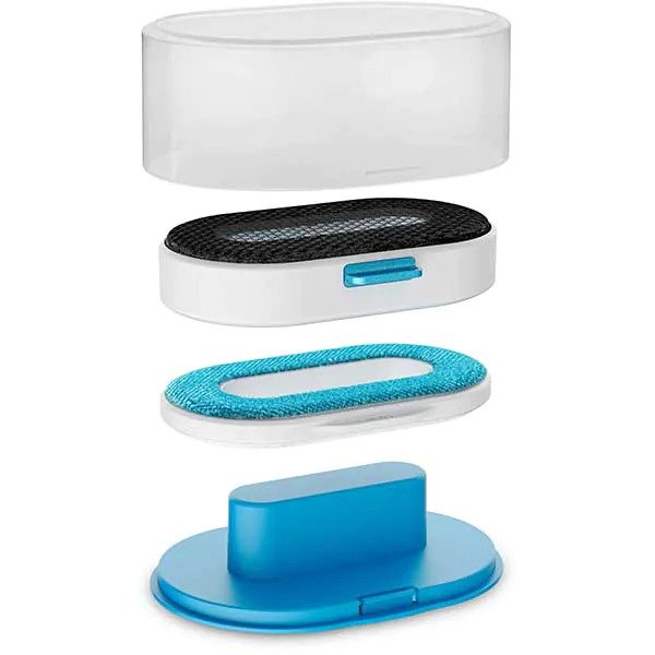 Fier de calcat vertical, Tefal, DT9530E1, 1700 W, putere de abur 30 g/min, rezervor de 200 ml, Alb/Albastru