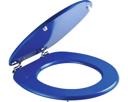 Capac WC universal SAVINIDUE, inchidere simpla, albastru 49,3x37,5 cm
