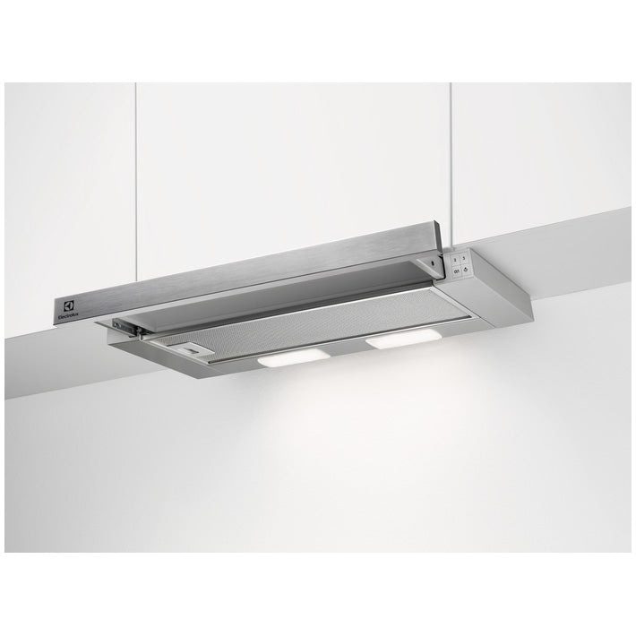 Hota telescopica incorporabila Electrolux LFP226S, Putere de absorbtie 330 mc/h, 1 motor, 60 cm, Inox