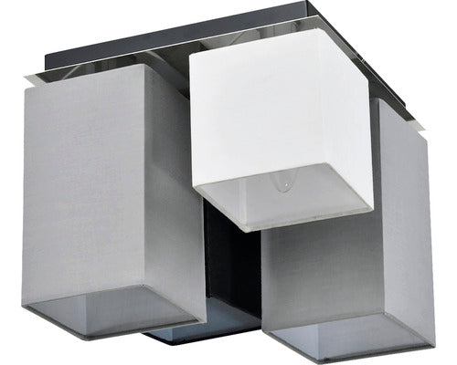 Lustra Kalifa E14 Max. 4x7w, Alb/gri/negru