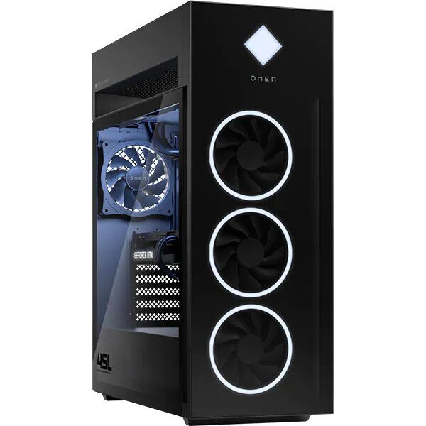 Desktop Gaming HP Omen GT22-0067nq, Intel Core i9-12900K pana la 5.2GHz, 32GB, SSD 2TB, NVIDIA GeForce RTX 3070 8GB, Windows 11 Home, Negru