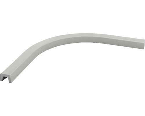 Prag Cabina Dus Semirotund Din Compozit 90x90 cm Gri Inox