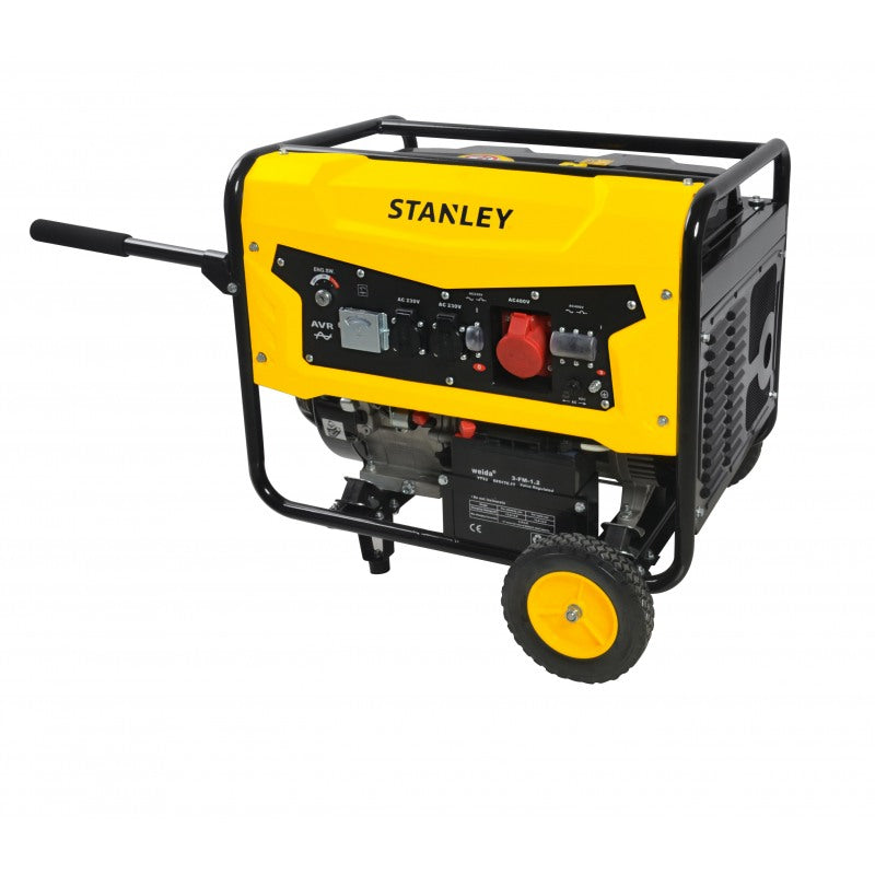 Generator curent electric Stanley SG7500B, 7500 W, AVR, 230 V, 4 timpi, 25 l, benzina, autonomie 6.3 h