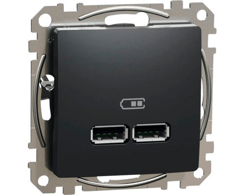 Priza Usb Dubla Schneider Sedna Design Max. 2100 Mah, Antracit