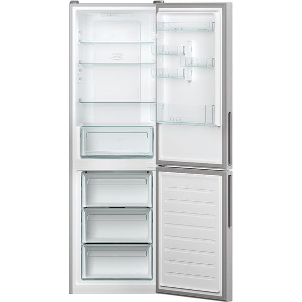 Combina frigorifica Candy CCE3T618ES, 341 L, No Frost, clasa energetica E, H 185 cm, Argintiu