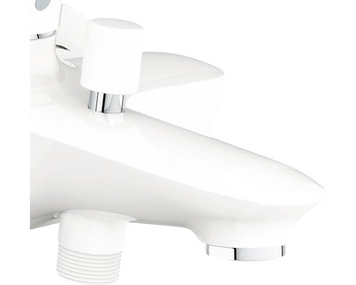 Baterie cada Grohe Eurostyle, monocomanda, 1/2", cartus ceramic, protectie reflux, limitator de debit/temperatura, maner plin, alb