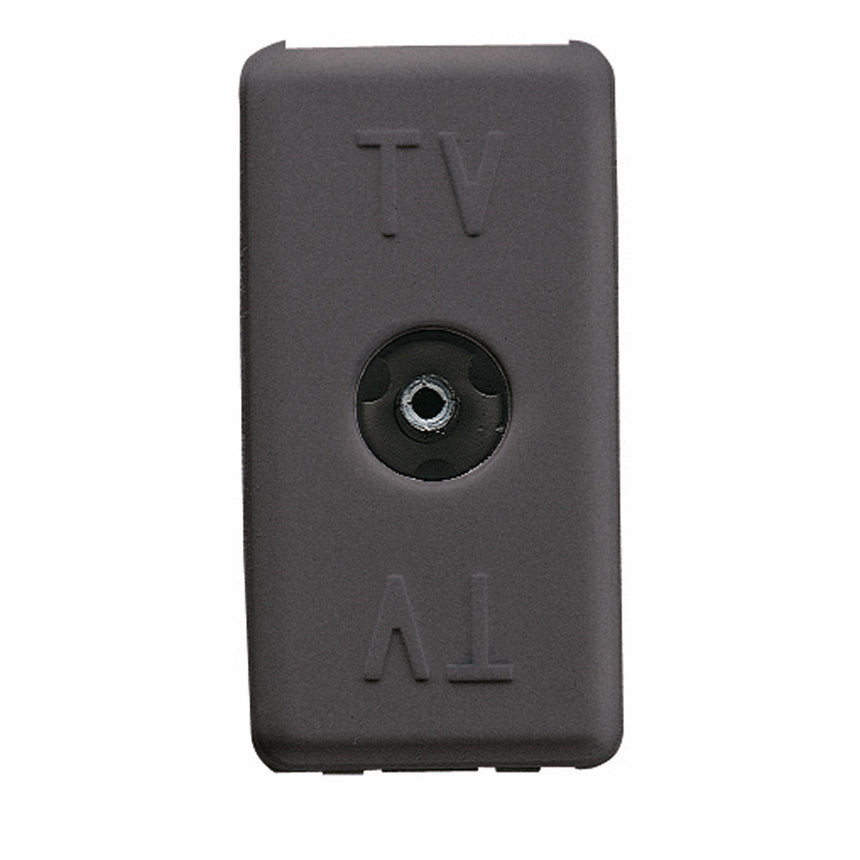 Priza TV directa System, 0Db, modulara - 1 modul, negru