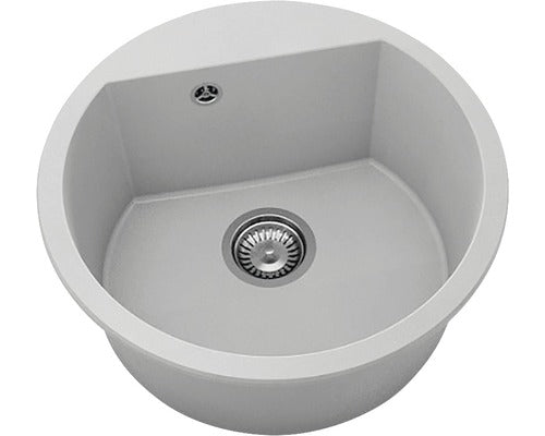 Chiuveta Bucatarie Rotunda Fat Avangard 223 Ø51 Cm, Fatgranit Light Grey