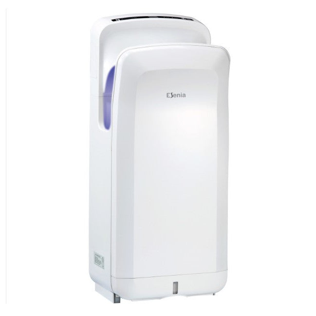 Uscator de maini vertical, profesional, Esenia V-Plus, filtru HEPA, motor brushless, ABS alb, uscare rapida