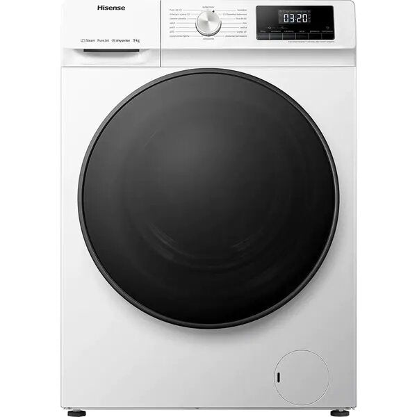 Masina de Spalat Rufe Frontala HISENSE WFQA9014EVJM, Steam, 9 kg, 1400rpm, Clasa A, Alb