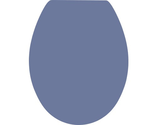 Capac WC form & style Color Edge, inchidere lenta, albastru mat, 46,5x37 cm