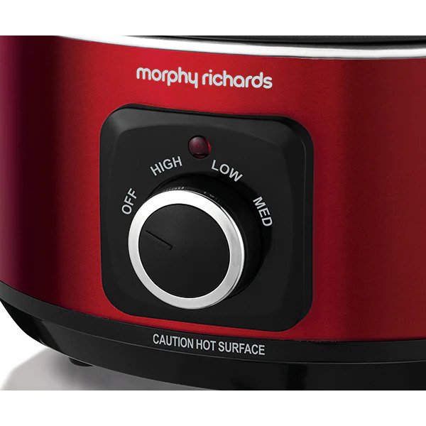 Slowcooker Morphy Richards 460014, capacitate 3.5l, Rosu