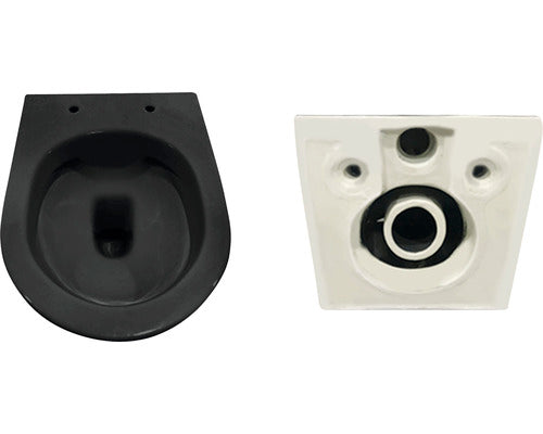 Vas WC suspendat, include capac WC soft close, negru mat