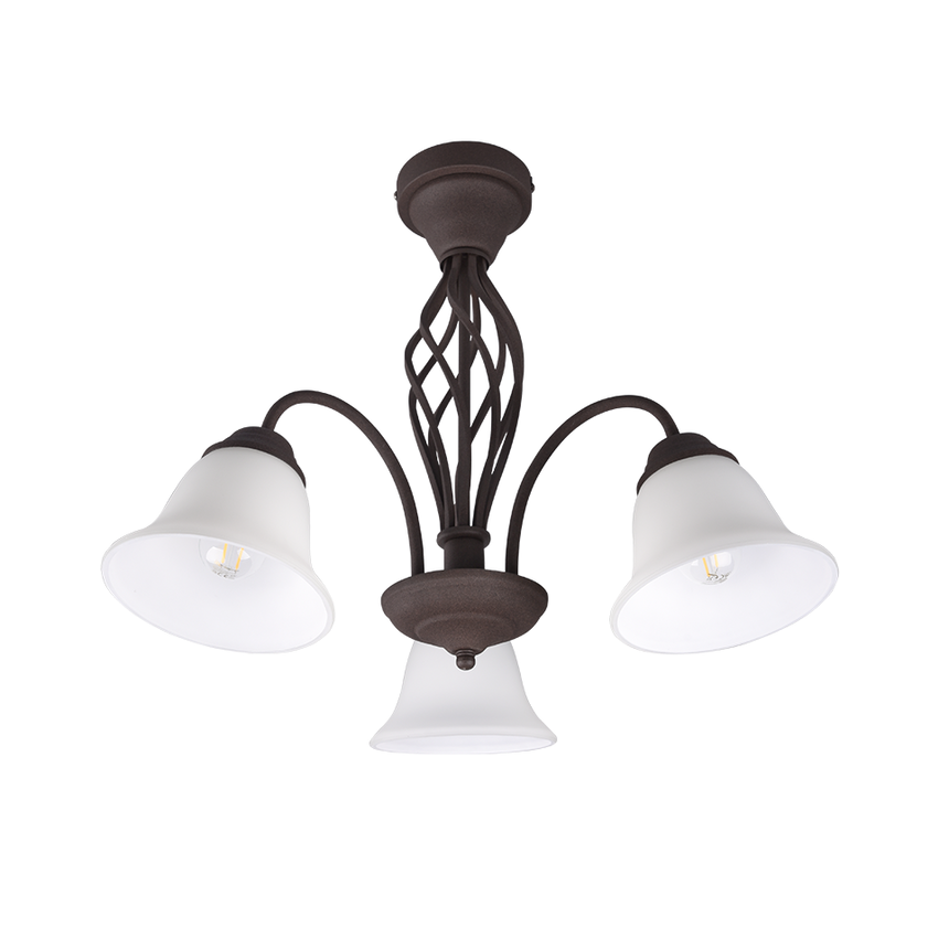 Lustra clasica 3 becuri E27 3X60W Rustica 601000324 Trio