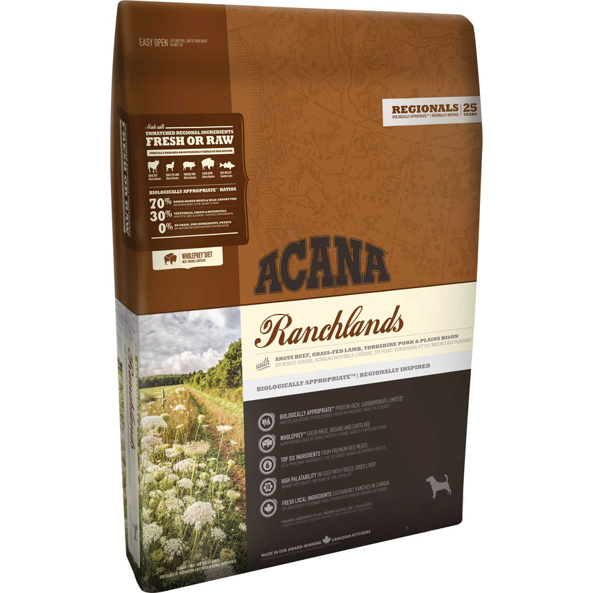 Hrana uscata pentru caini Acana Ranchlands, 11.4 kg