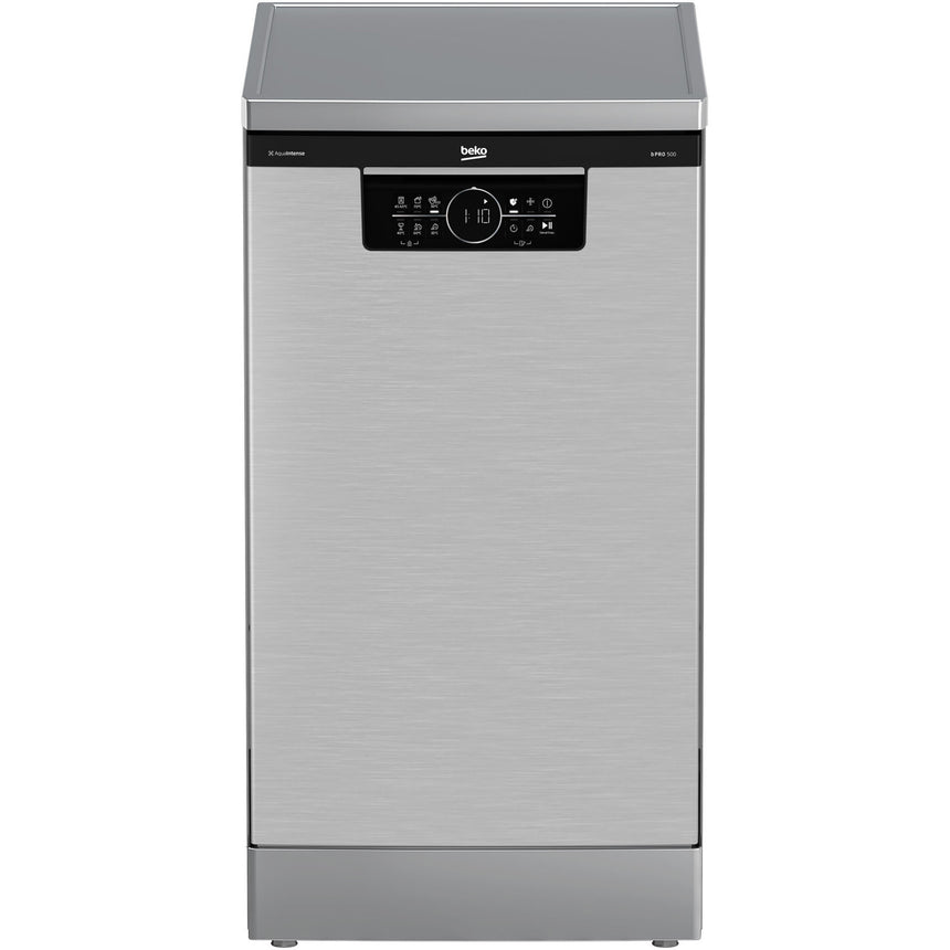 Masina de spalat vase Beko BDFS26046XQ, 10 seturi, 6 programe, Motor ProSmart Inverter, Clasa C, TimeDelay, AquaIntense, 45 cm, Inox
