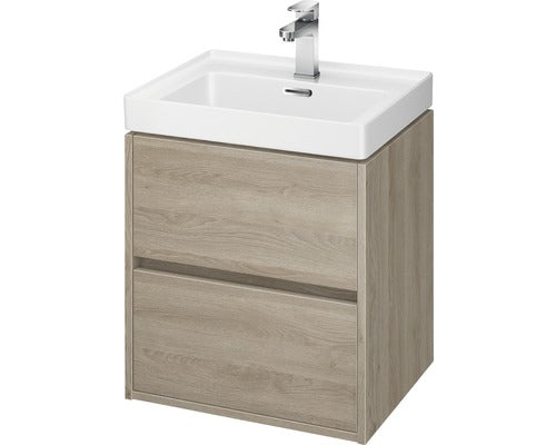 Baza Lavoar Baie Cersanit Crea, 2 Sertare, PAL, 49,4 cm, Stejar Fara Lavoar