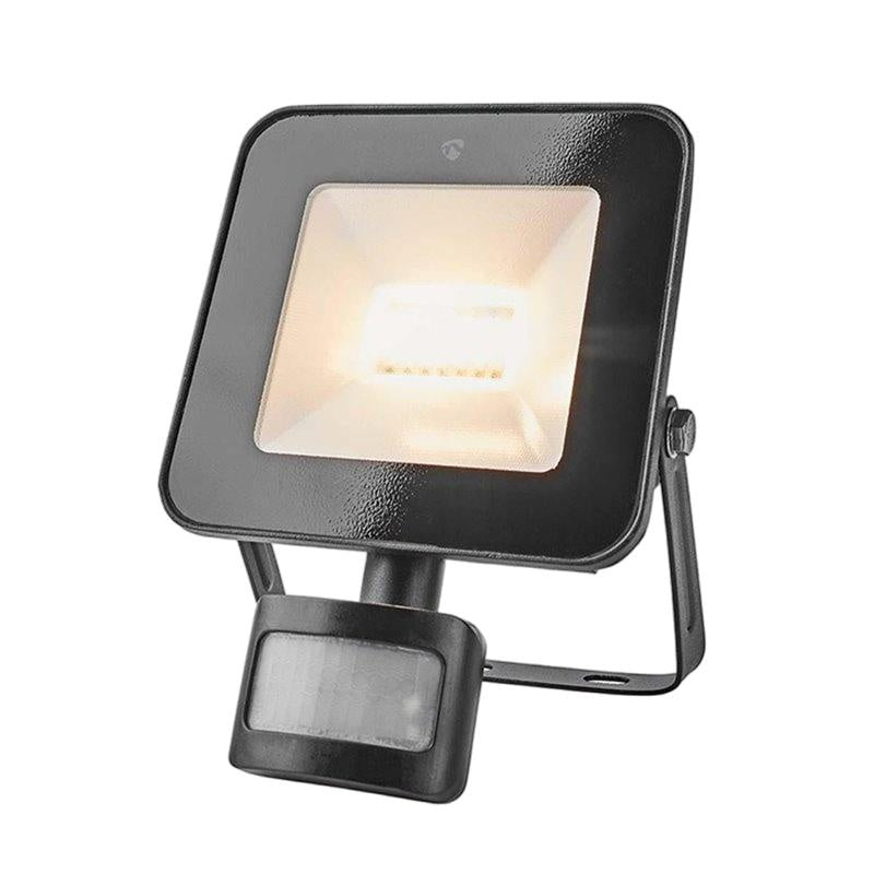 Proiector LED inteligent, Nedis, Aluminiu, SmartLife, Wi-Fi, Senzor de miscare, 1500 lm, 20 W, 127 x 127 x 118 mm, Negru