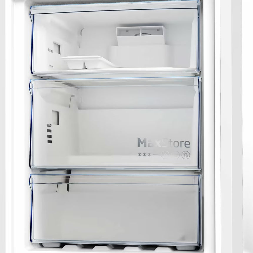 Combina frigorifica Beko B5RCNA406HXB1, 355 l, No Frost, Clasa C, AeroFlow , HarvestFresh , MaxStore, H 203,5 cm, Metal Look