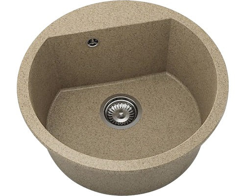 Chiuveta Bucatarie Rotunda Fat Avangard 223 Ø51 Cm, Granixit Cinnamon