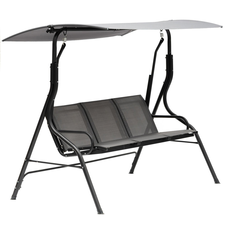 Balansoar metalic pentru gradina, 3 locuri, 170x110x153cm