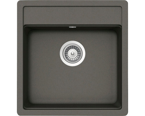 Chiuveta Bucatarie Cu O Cuva Schock Nemo N-100s 49x51 Cm, Fara Picurator, Cristalite Asphalt