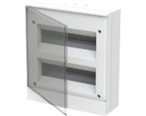 Tablou electric (cofret) ABB 1SZR004002A2207, aparent, usa transparenta, 24 module, gri