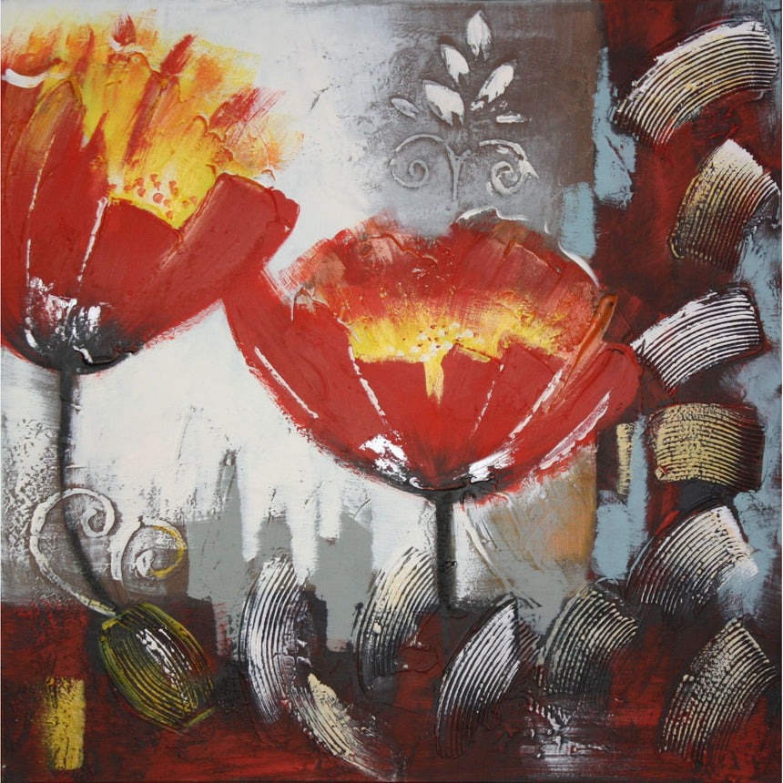 Tablou pictat manual Sisters, Mendola Interior, 60x60cm