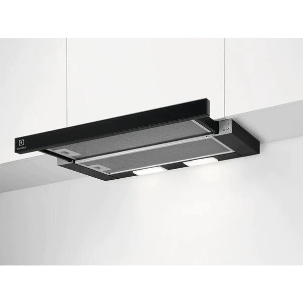 Hota telescopica, Electrolux LFP326FB, 60 cm, iluminare LED, clasa energetica C, negru