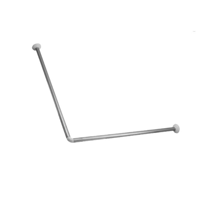 Bara de colt pentru perdea dus, Frandis, 80x80 cm, aluminiu cromat, TRI8080C
