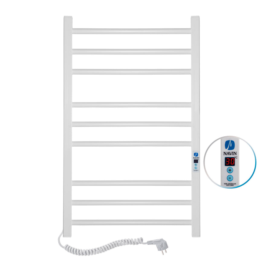 Calorifer baie electric portprosop Navin Clasic Quadro 500x800, termostat digital conexiune stanga