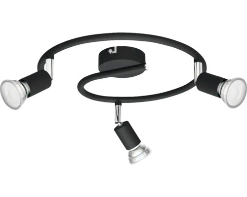 Sina Spoturi Limbali Gu10 Max. 3x50w, Metal/negru