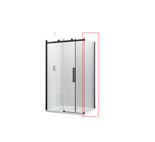 Perete Fix Sanotechnik H90B, 90x195 cm. Negru
