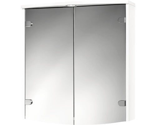 Dulap baie cu oglinda Jokey Joba, iluminare LED, PAL, 63x68 cm, alb, IP 20