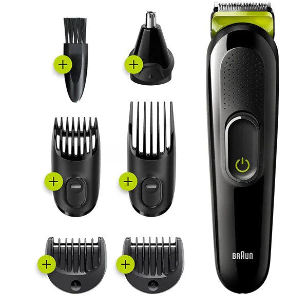 Aparat de tuns multifunctional BRAUN MGK3221, Acumulator, 50 min Autonomie, Negru