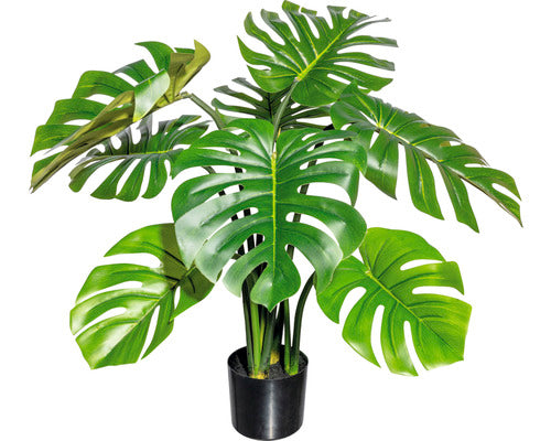 Planta Artificiala Splitphilodendron In Ghiveci H 90 Cm Verde