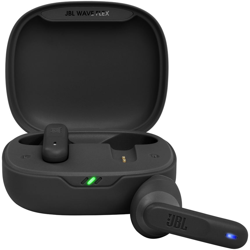 Casti audio in-ear JBL Wave Flex, True Wireless, Bluetooth, Deep Bass, Negru