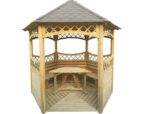 Foisor Lemn Hexagonal Altana 260x340 Cm