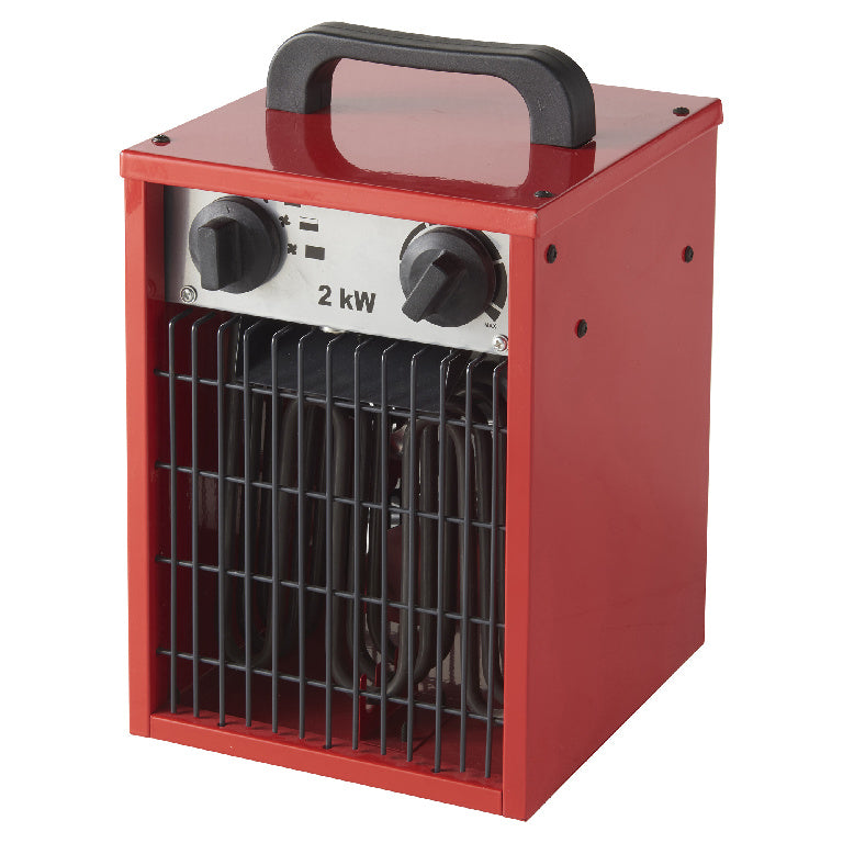 Aeroterma industriala 2000 W, 220-240 V, protectie la supraincalzire, culoare rosu